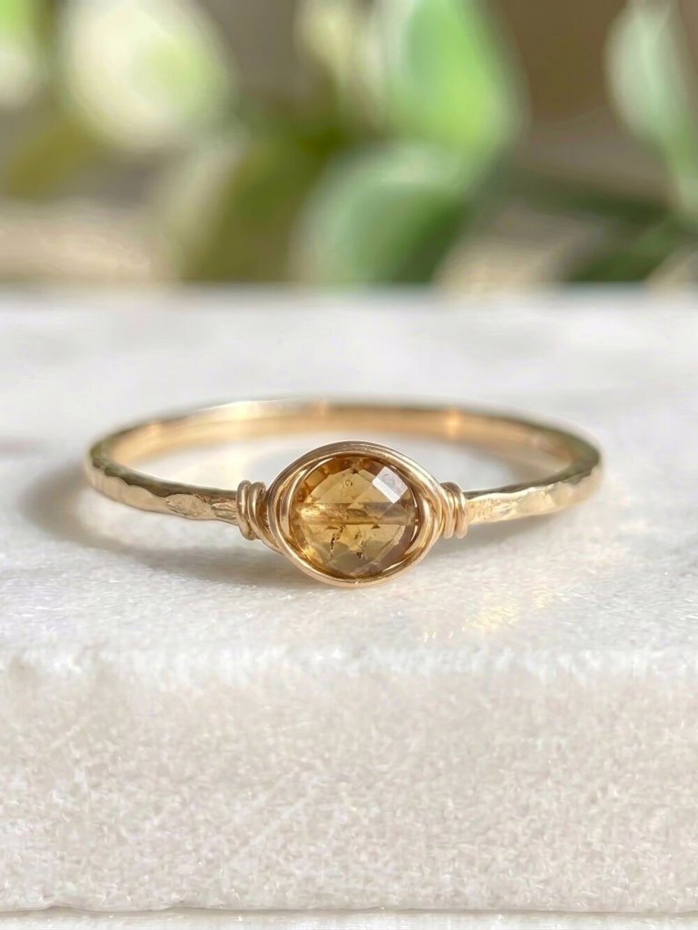 Gold Filled Dainty Tourmaline Ring - Tons of Colors! - Picture 3 of 5